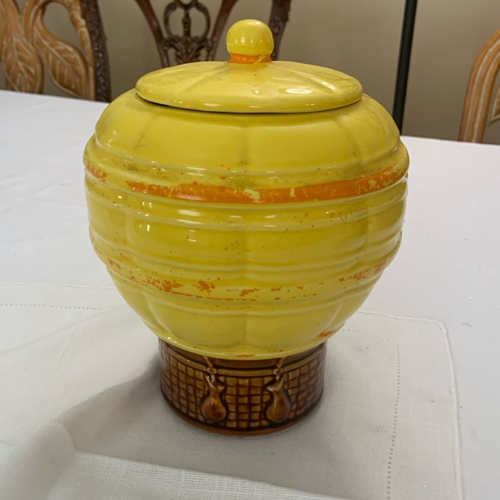 Vintage McCoy Yellow Hot Air balloon.